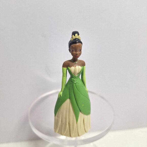 Disney Princess Tiana 2.75" Figure Green Dress Cake Topper Plastic - Picture 5 of 8